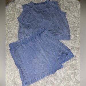 Light Blue Skort Set